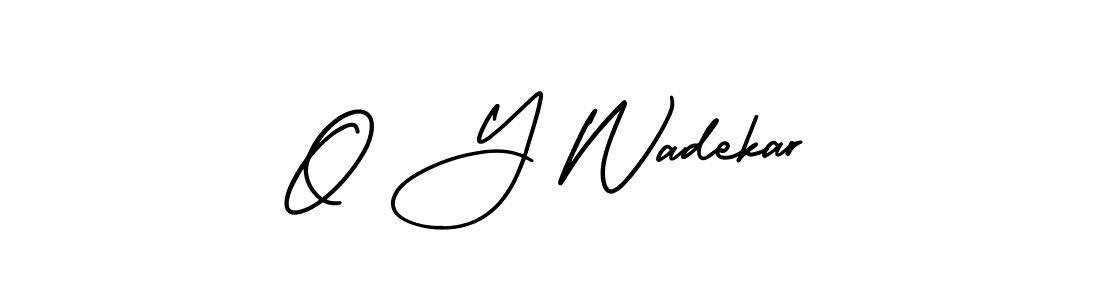 Also You can easily find your signature by using the search form. We will create O Y Wadekar name handwritten signature images for you free of cost using AmerikaSignatureDemo-Regular sign style. O Y Wadekar signature style 3 images and pictures png