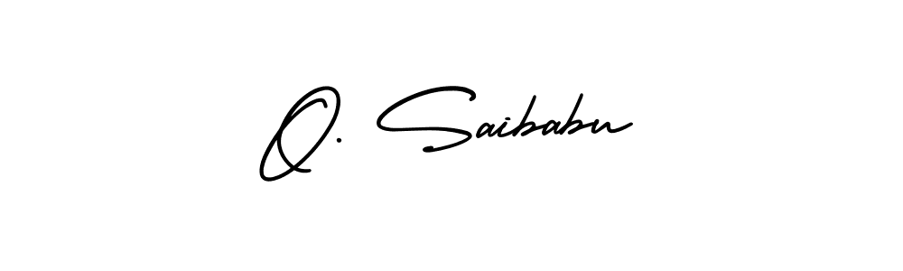 This is the best signature style for the O. Saibabu name. Also you like these signature font (AmerikaSignatureDemo-Regular). Mix name signature. O. Saibabu signature style 3 images and pictures png