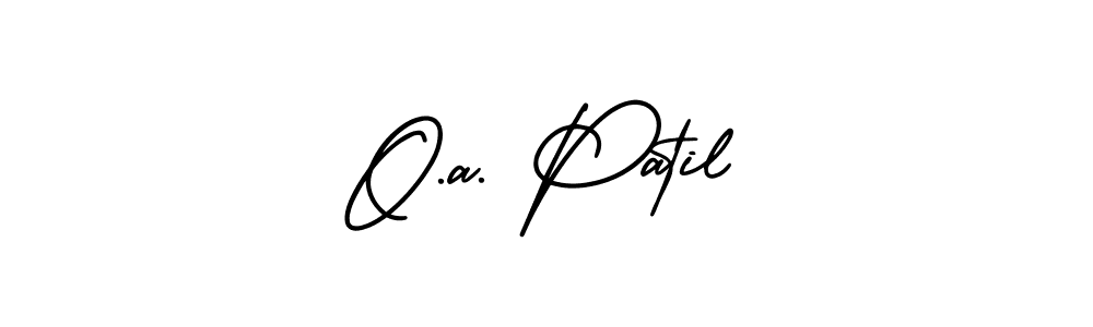 How to make O.a. Patil signature? AmerikaSignatureDemo-Regular is a professional autograph style. Create handwritten signature for O.a. Patil name. O.a. Patil signature style 3 images and pictures png