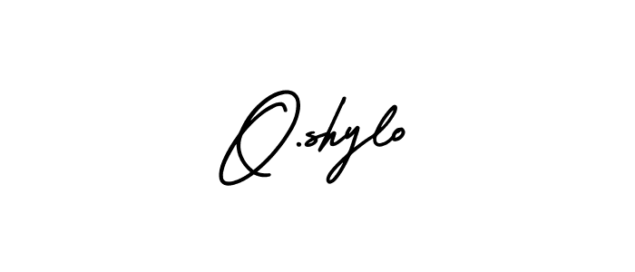 Create a beautiful signature design for name O.shylo. With this signature (AmerikaSignatureDemo-Regular) fonts, you can make a handwritten signature for free. O.shylo signature style 3 images and pictures png