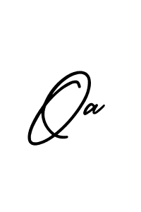 Use a signature maker to create a handwritten signature online. With this signature software, you can design (AmerikaSignatureDemo-Regular) your own signature for name Oa. Oa signature style 3 images and pictures png