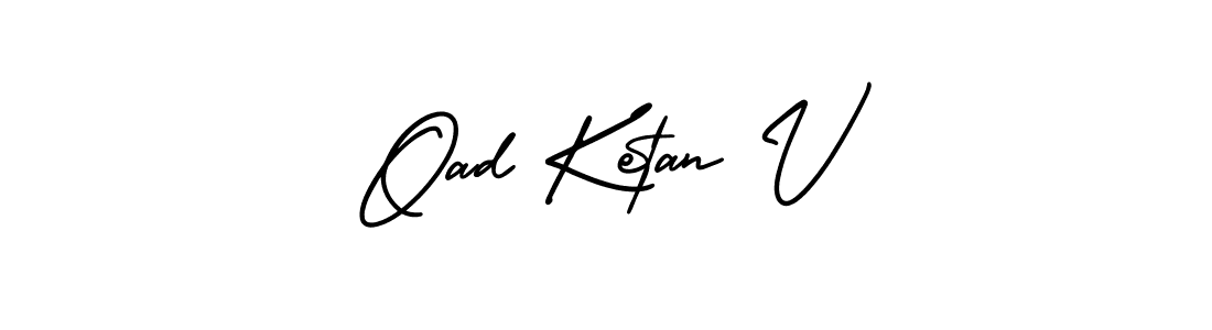 Create a beautiful signature design for name Oad Ketan V. With this signature (AmerikaSignatureDemo-Regular) fonts, you can make a handwritten signature for free. Oad Ketan V signature style 3 images and pictures png