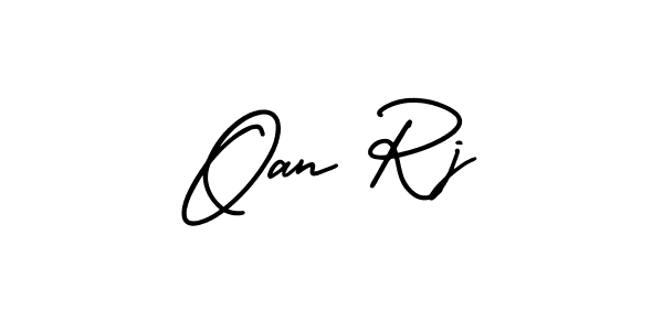 Also You can easily find your signature by using the search form. We will create Oan Rj name handwritten signature images for you free of cost using AmerikaSignatureDemo-Regular sign style. Oan Rj signature style 3 images and pictures png