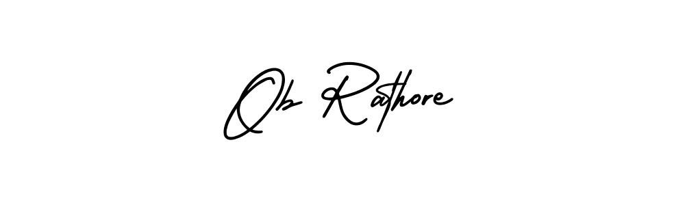 How to Draw Ob Rathore signature style? AmerikaSignatureDemo-Regular is a latest design signature styles for name Ob Rathore. Ob Rathore signature style 3 images and pictures png