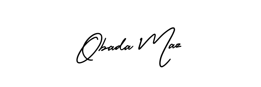 Make a beautiful signature design for name Obada Maz. With this signature (AmerikaSignatureDemo-Regular) style, you can create a handwritten signature for free. Obada Maz signature style 3 images and pictures png