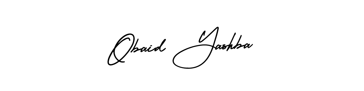 Design your own signature with our free online signature maker. With this signature software, you can create a handwritten (AmerikaSignatureDemo-Regular) signature for name Obaid Yashba. Obaid Yashba signature style 3 images and pictures png