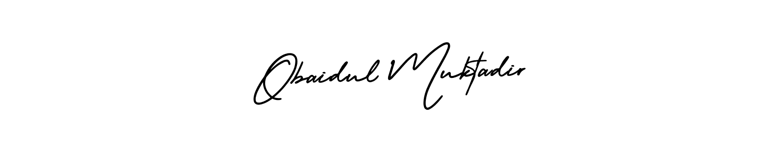 AmerikaSignatureDemo-Regular is a professional signature style that is perfect for those who want to add a touch of class to their signature. It is also a great choice for those who want to make their signature more unique. Get Obaidul Muktadir name to fancy signature for free. Obaidul Muktadir signature style 3 images and pictures png