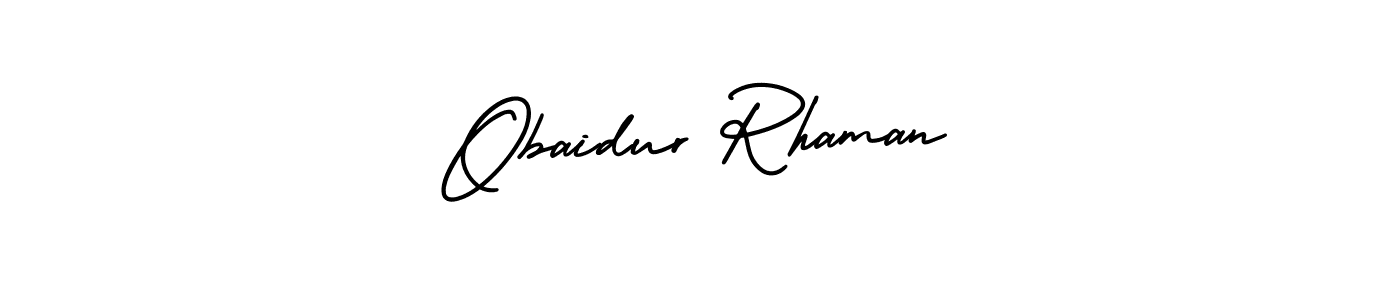 How to Draw Obaidur Rhaman signature style? AmerikaSignatureDemo-Regular is a latest design signature styles for name Obaidur Rhaman. Obaidur Rhaman signature style 3 images and pictures png