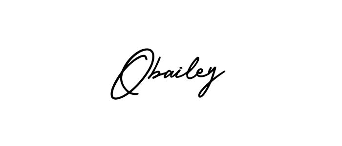 Obailey stylish signature style. Best Handwritten Sign (AmerikaSignatureDemo-Regular) for my name. Handwritten Signature Collection Ideas for my name Obailey. Obailey signature style 3 images and pictures png