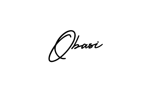 Design your own signature with our free online signature maker. With this signature software, you can create a handwritten (AmerikaSignatureDemo-Regular) signature for name Obasi. Obasi signature style 3 images and pictures png