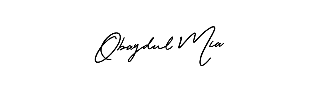 How to make Obaydul Mia name signature. Use AmerikaSignatureDemo-Regular style for creating short signs online. This is the latest handwritten sign. Obaydul Mia signature style 3 images and pictures png