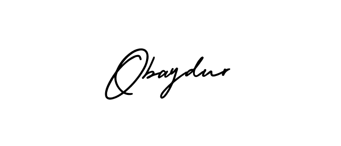 How to make Obaydur name signature. Use AmerikaSignatureDemo-Regular style for creating short signs online. This is the latest handwritten sign. Obaydur signature style 3 images and pictures png