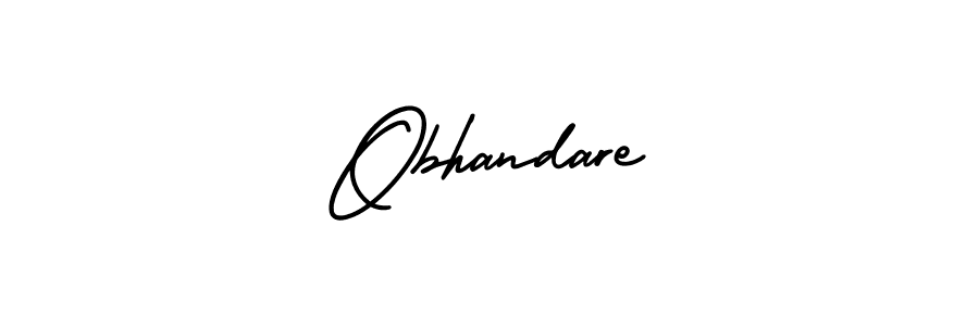 Create a beautiful signature design for name Obhandare. With this signature (AmerikaSignatureDemo-Regular) fonts, you can make a handwritten signature for free. Obhandare signature style 3 images and pictures png