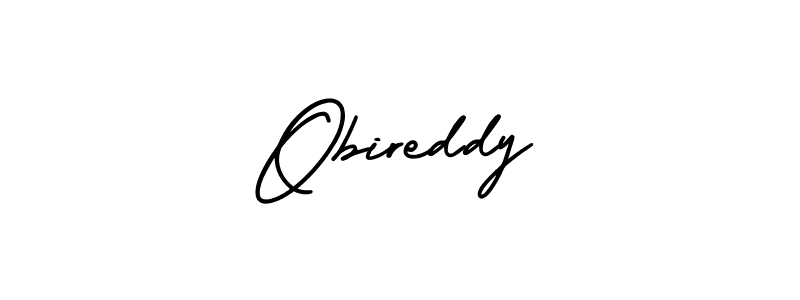 Obireddy stylish signature style. Best Handwritten Sign (AmerikaSignatureDemo-Regular) for my name. Handwritten Signature Collection Ideas for my name Obireddy. Obireddy signature style 3 images and pictures png