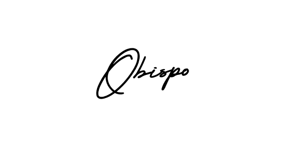You should practise on your own different ways (AmerikaSignatureDemo-Regular) to write your name (Obispo) in signature. don't let someone else do it for you. Obispo signature style 3 images and pictures png
