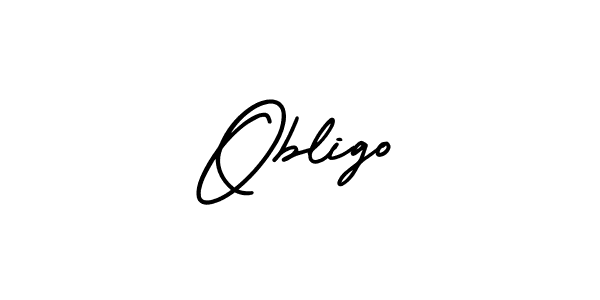 Use a signature maker to create a handwritten signature online. With this signature software, you can design (AmerikaSignatureDemo-Regular) your own signature for name Obligo. Obligo signature style 3 images and pictures png