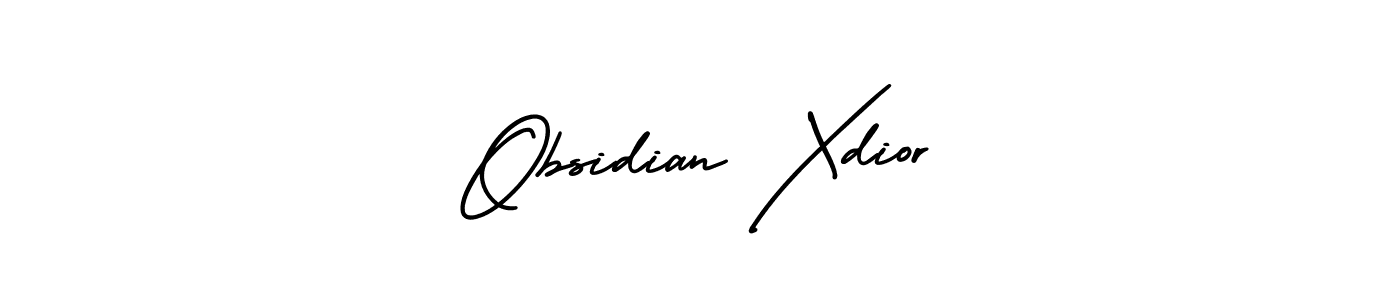 Make a beautiful signature design for name Obsidian Xdior. With this signature (AmerikaSignatureDemo-Regular) style, you can create a handwritten signature for free. Obsidian Xdior signature style 3 images and pictures png