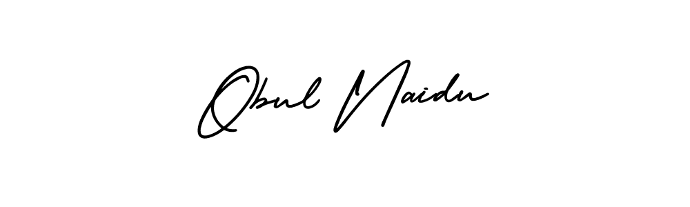 Create a beautiful signature design for name Obul Naidu. With this signature (AmerikaSignatureDemo-Regular) fonts, you can make a handwritten signature for free. Obul Naidu signature style 3 images and pictures png
