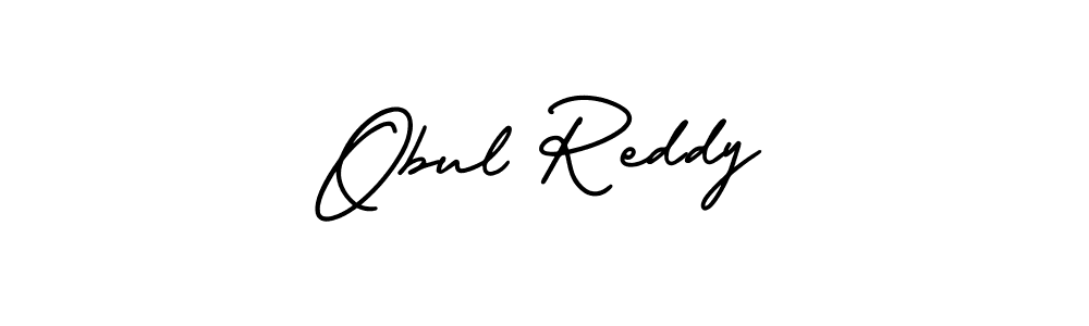 Design your own signature with our free online signature maker. With this signature software, you can create a handwritten (AmerikaSignatureDemo-Regular) signature for name Obul Reddy. Obul Reddy signature style 3 images and pictures png
