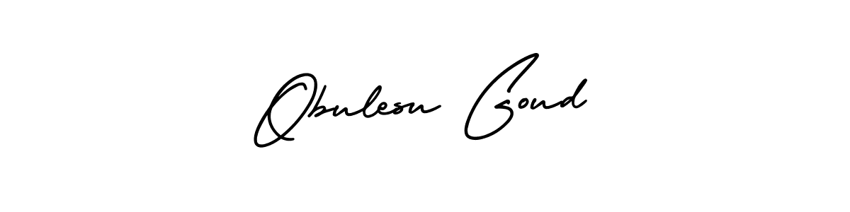 Make a short Obulesu Goud signature style. Manage your documents anywhere anytime using AmerikaSignatureDemo-Regular. Create and add eSignatures, submit forms, share and send files easily. Obulesu Goud signature style 3 images and pictures png