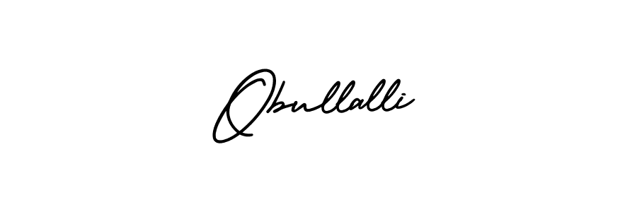 How to make Obullalli signature? AmerikaSignatureDemo-Regular is a professional autograph style. Create handwritten signature for Obullalli name. Obullalli signature style 3 images and pictures png