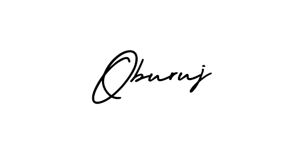 It looks lik you need a new signature style for name Oburuj. Design unique handwritten (AmerikaSignatureDemo-Regular) signature with our free signature maker in just a few clicks. Oburuj signature style 3 images and pictures png