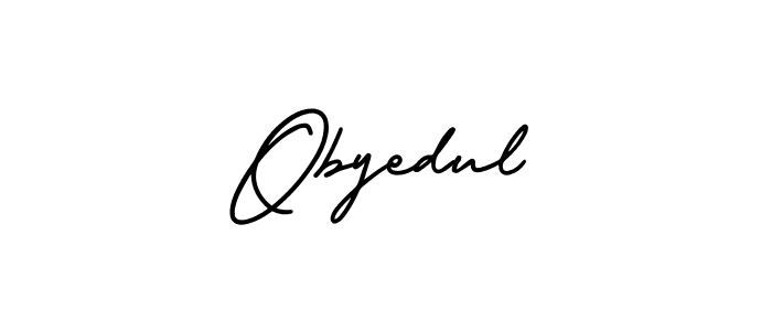 Also You can easily find your signature by using the search form. We will create Obyedul name handwritten signature images for you free of cost using AmerikaSignatureDemo-Regular sign style. Obyedul signature style 3 images and pictures png