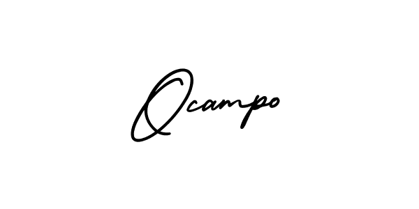 Use a signature maker to create a handwritten signature online. With this signature software, you can design (AmerikaSignatureDemo-Regular) your own signature for name Ocampo. Ocampo signature style 3 images and pictures png