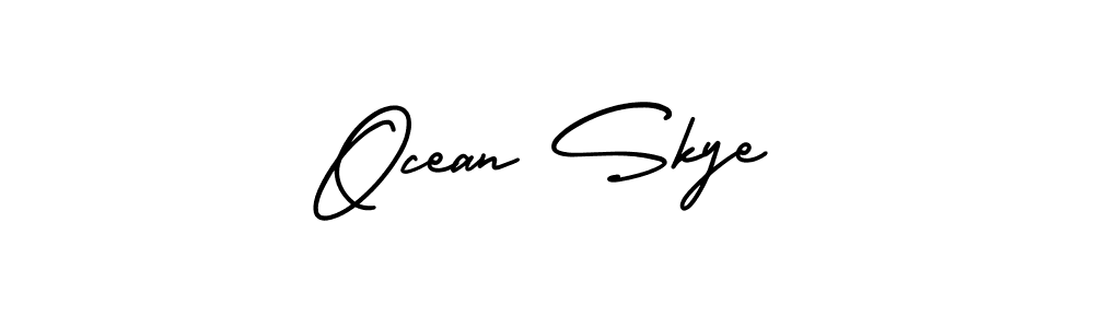 Create a beautiful signature design for name Ocean Skye. With this signature (AmerikaSignatureDemo-Regular) fonts, you can make a handwritten signature for free. Ocean Skye signature style 3 images and pictures png
