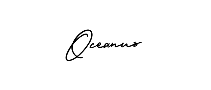 Oceanus stylish signature style. Best Handwritten Sign (AmerikaSignatureDemo-Regular) for my name. Handwritten Signature Collection Ideas for my name Oceanus. Oceanus signature style 3 images and pictures png
