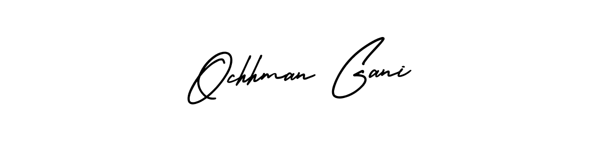This is the best signature style for the Ochhman Gani name. Also you like these signature font (AmerikaSignatureDemo-Regular). Mix name signature. Ochhman Gani signature style 3 images and pictures png