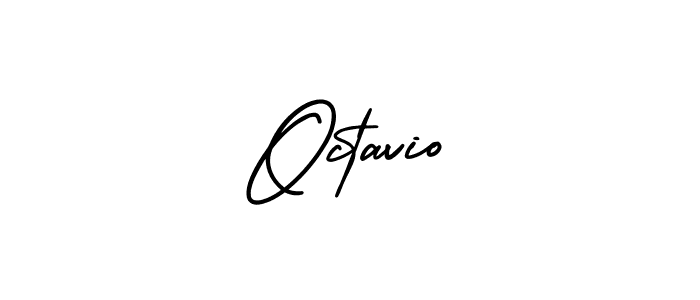 This is the best signature style for the Octavio name. Also you like these signature font (AmerikaSignatureDemo-Regular). Mix name signature. Octavio signature style 3 images and pictures png