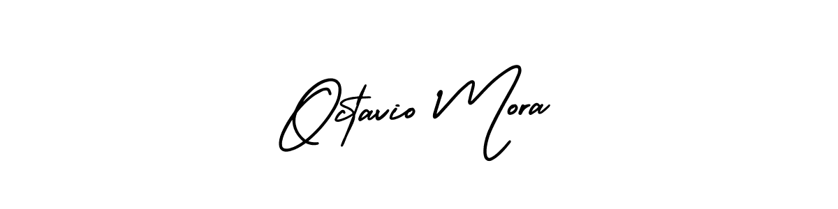 How to make Octavio Mora name signature. Use AmerikaSignatureDemo-Regular style for creating short signs online. This is the latest handwritten sign. Octavio Mora signature style 3 images and pictures png