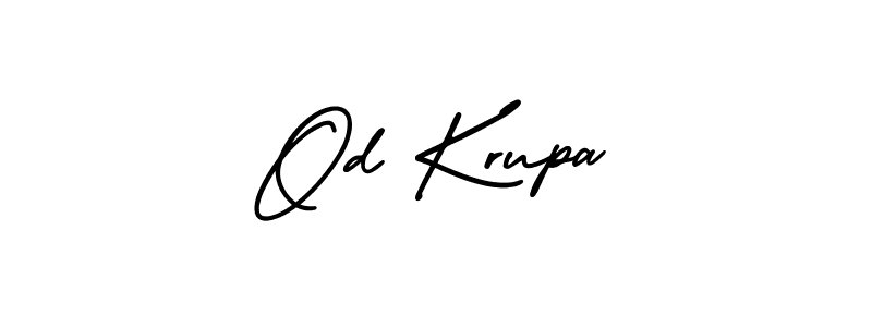 Od Krupa stylish signature style. Best Handwritten Sign (AmerikaSignatureDemo-Regular) for my name. Handwritten Signature Collection Ideas for my name Od Krupa. Od Krupa signature style 3 images and pictures png