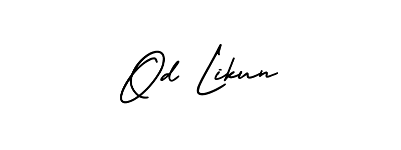Use a signature maker to create a handwritten signature online. With this signature software, you can design (AmerikaSignatureDemo-Regular) your own signature for name Od Likun. Od Likun signature style 3 images and pictures png