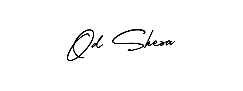 How to make Od Shesa name signature. Use AmerikaSignatureDemo-Regular style for creating short signs online. This is the latest handwritten sign. Od Shesa signature style 3 images and pictures png