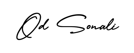Elevate your brand with a stunning Od Sonali eSignature. The AmerikaSignatureDemo-Regular style provides a balanced, flowing aesthetic for everyday signing. Od Sonali signature style 3 images and pictures png