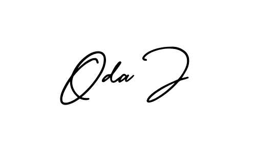 if you are searching for the best signature style for your name Oda J. so please give up your signature search. here we have designed multiple signature styles  using AmerikaSignatureDemo-Regular. Oda J signature style 3 images and pictures png