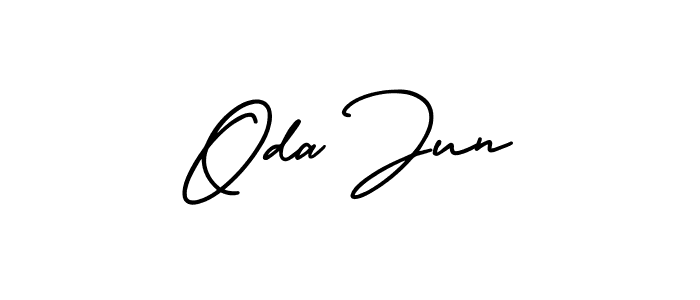 AmerikaSignatureDemo-Regular is a professional signature style that is perfect for those who want to add a touch of class to their signature. It is also a great choice for those who want to make their signature more unique. Get Oda Jun name to fancy signature for free. Oda Jun signature style 3 images and pictures png