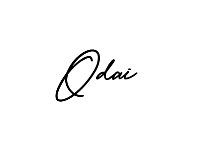 You should practise on your own different ways (AmerikaSignatureDemo-Regular) to write your name (Odai) in signature. don't let someone else do it for you. Odai signature style 3 images and pictures png