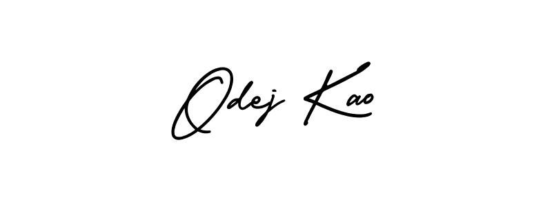 Make a beautiful signature design for name Odej Kao. With this signature (AmerikaSignatureDemo-Regular) style, you can create a handwritten signature for free. Odej Kao signature style 3 images and pictures png
