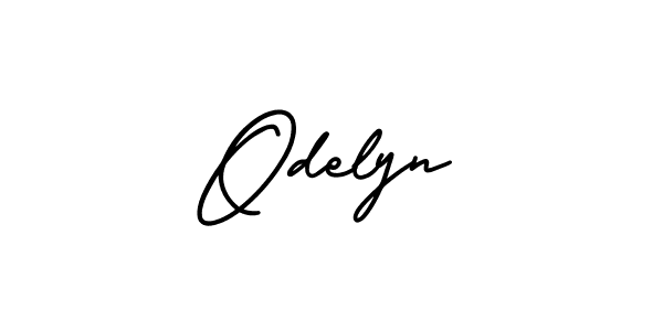 Design your own signature with our free online signature maker. With this signature software, you can create a handwritten (AmerikaSignatureDemo-Regular) signature for name Odelyn. Odelyn signature style 3 images and pictures png