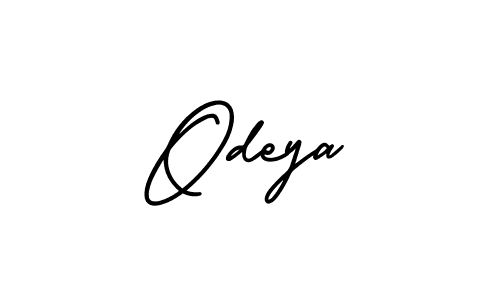 Design your own signature with our free online signature maker. With this signature software, you can create a handwritten (AmerikaSignatureDemo-Regular) signature for name Odeya. Odeya signature style 3 images and pictures png