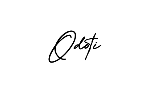 Design your own signature with our free online signature maker. With this signature software, you can create a handwritten (AmerikaSignatureDemo-Regular) signature for name Odoti. Odoti signature style 3 images and pictures png