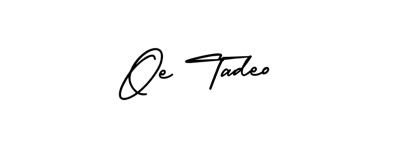 Check out images of Autograph of Oe Tadeo name. Actor Oe Tadeo Signature Style. AmerikaSignatureDemo-Regular is a professional sign style online. Oe Tadeo signature style 3 images and pictures png
