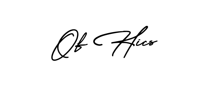 How to make Of Hics signature? AmerikaSignatureDemo-Regular is a professional autograph style. Create handwritten signature for Of Hics name. Of Hics signature style 3 images and pictures png