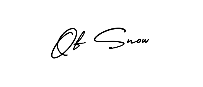 How to make Of Snow name signature. Use AmerikaSignatureDemo-Regular style for creating short signs online. This is the latest handwritten sign. Of Snow signature style 3 images and pictures png