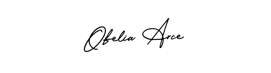 Make a beautiful signature design for name Ofelia Arce. With this signature (AmerikaSignatureDemo-Regular) style, you can create a handwritten signature for free. Ofelia Arce signature style 3 images and pictures png
