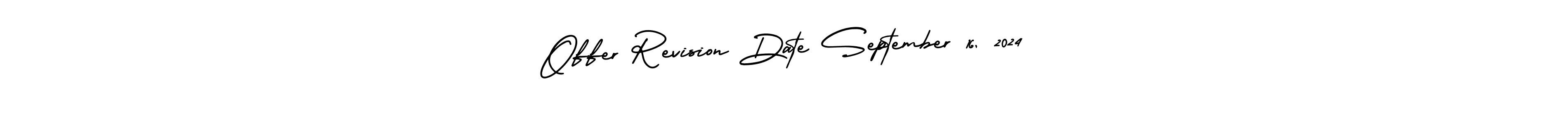 Create a beautiful signature design for name Offer Revision Date September 16, 2024. With this signature (AmerikaSignatureDemo-Regular) fonts, you can make a handwritten signature for free. Offer Revision Date September 16, 2024 signature style 3 images and pictures png