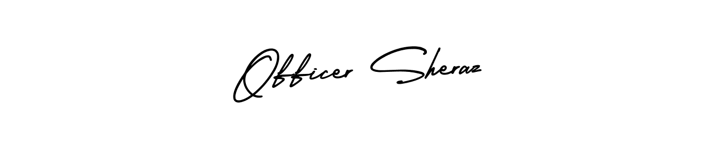 Design your own signature with our free online signature maker. With this signature software, you can create a handwritten (AmerikaSignatureDemo-Regular) signature for name Officer Sheraz. Officer Sheraz signature style 3 images and pictures png